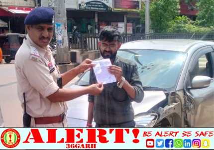  ऑपरेशन सुरक्षा : दुर्ग पुलिस की सख्त कार्रवाई, 300 वाहन चालकों पर जुर्माना, 1 लाख समन शुल्क वसूला