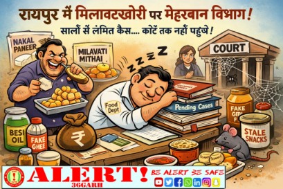  रायपुर में मिलावटखोरी पर ढील? पांच साल पुराने मामले अब तक नहीं पहुंचे अदालत