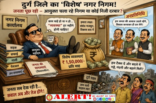  दुर्ग जिले का ‘मालामाल’ नगर निगम! जनता पूछ रही – विकास ज्यादा हुआ या “व्यवस्था”?