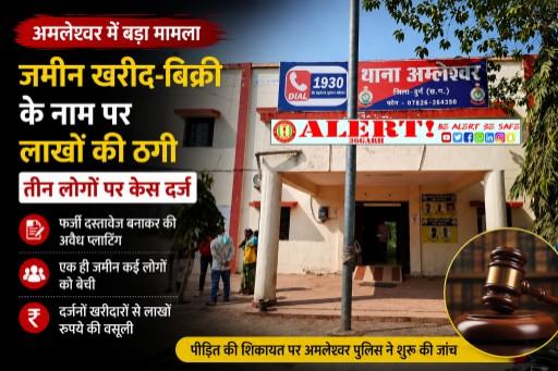  अमलेश्वर में प्लॉट बेचने के नाम पर कथित ठगी का मामला, तीन लोगों पर एफआईआर