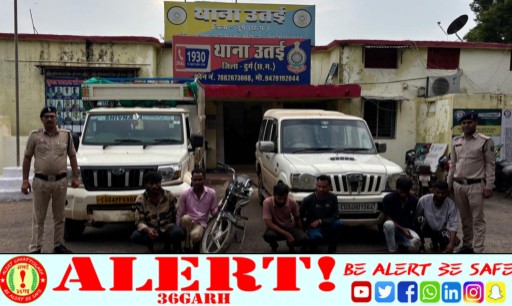  पुरई में अवैध मवेशी परिवहन पर उतई पुलिस की बड़ी कार्रवाई, 6 आरोपी गिरफ्तार और 2 अपचारी बालक अभिरक्षा में
