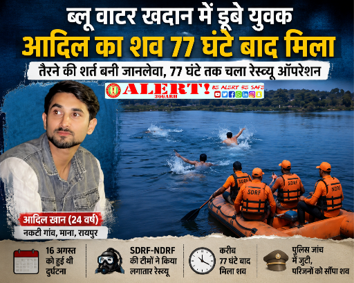  ब्लू वाटर खदान में डूबे आदिल का शव 77 घंटे बाद मिला, तैरने की शर्त बनी जानलेवा