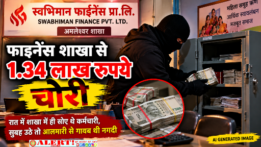  अमलेश्वर में स्वाभिमान फाइनेंस की शाखा से 1.34 लाख रुपये चोरी