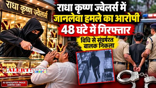  राधा कृष्ण ज्वेलर्स में जानलेवा हमले का खुलासा: 48 घंटे में पकड़ा गया आरोपी, विधि से संघर्षरत बालक निकला