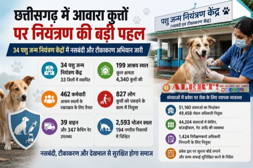  छत्तीसगढ़ में आवारा कुत्तों पर नियंत्रण की तैयारी तेज, 34 केंद्रों में नसबंदी और टीकाकरण